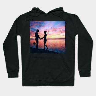 Lovely Sunset (Couple On The Beach) Hoodie
